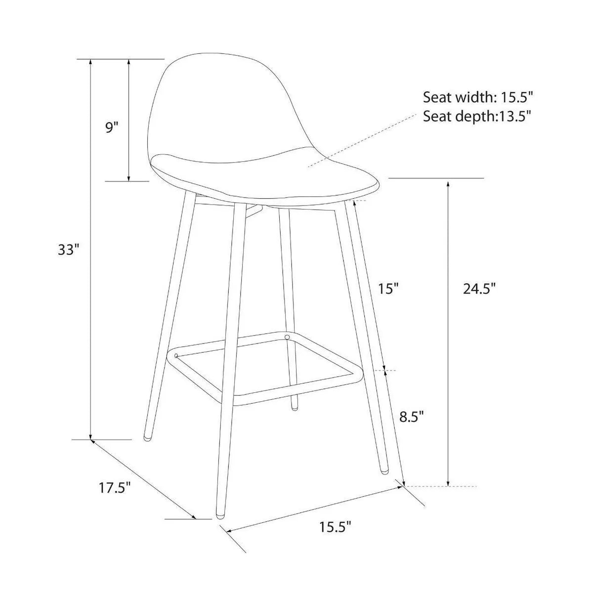 MAVA Counter Height Barstool - Threshold