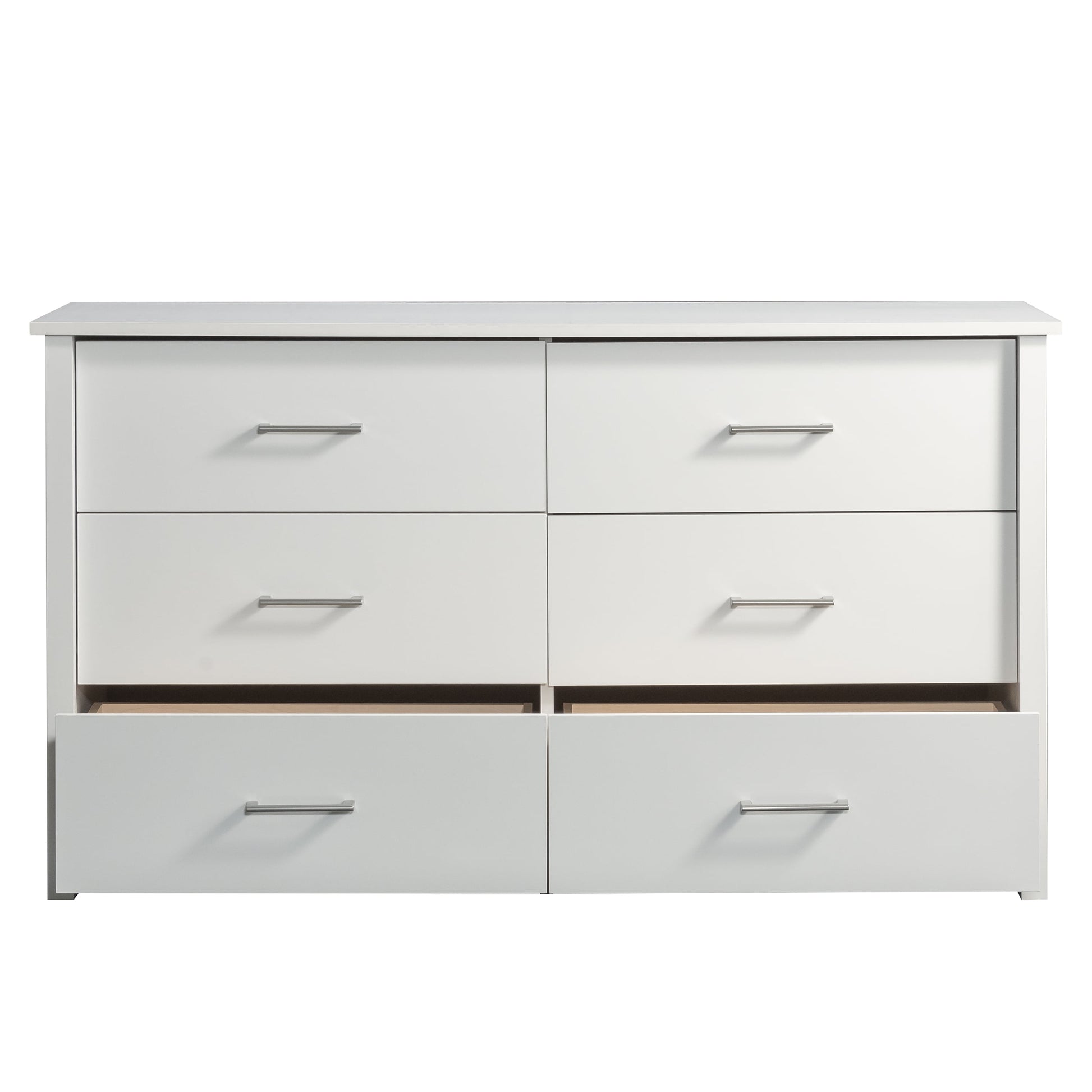 MAVA 6-Drawer Dresser, Soft White Finish