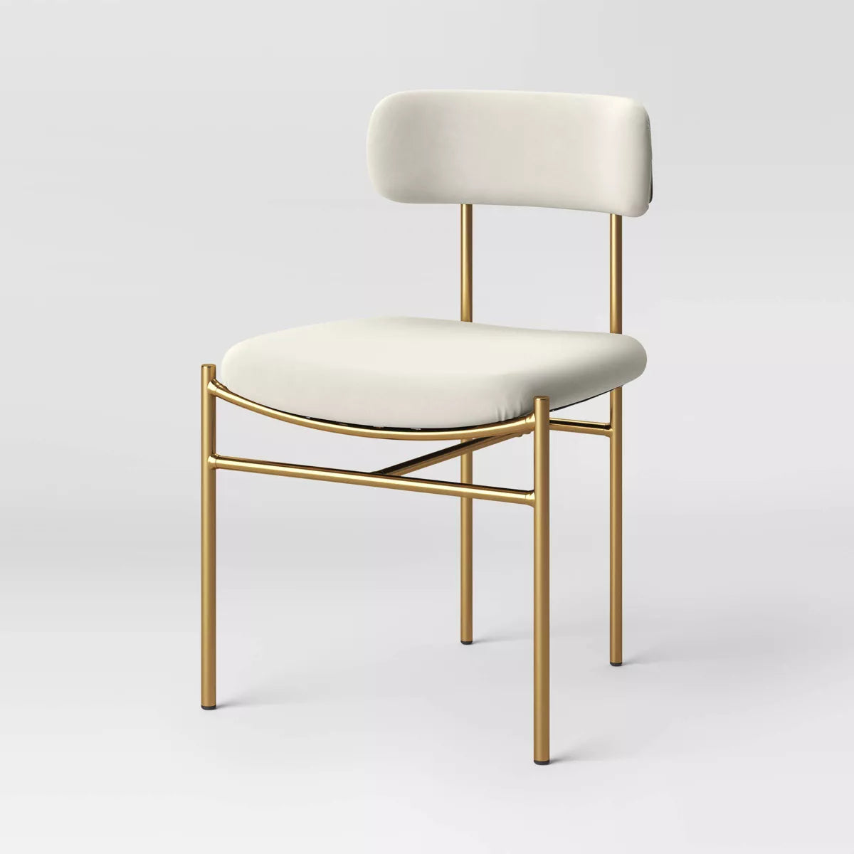 MAVA Dining Chair with Brass Legs 