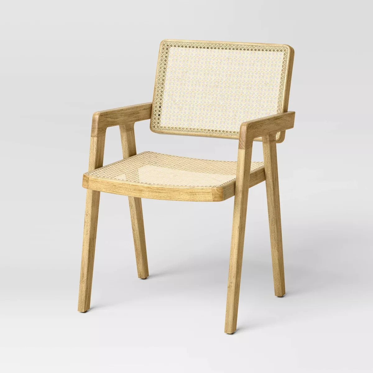 MAVA Wood Framed Woven Panel Dining Chair 