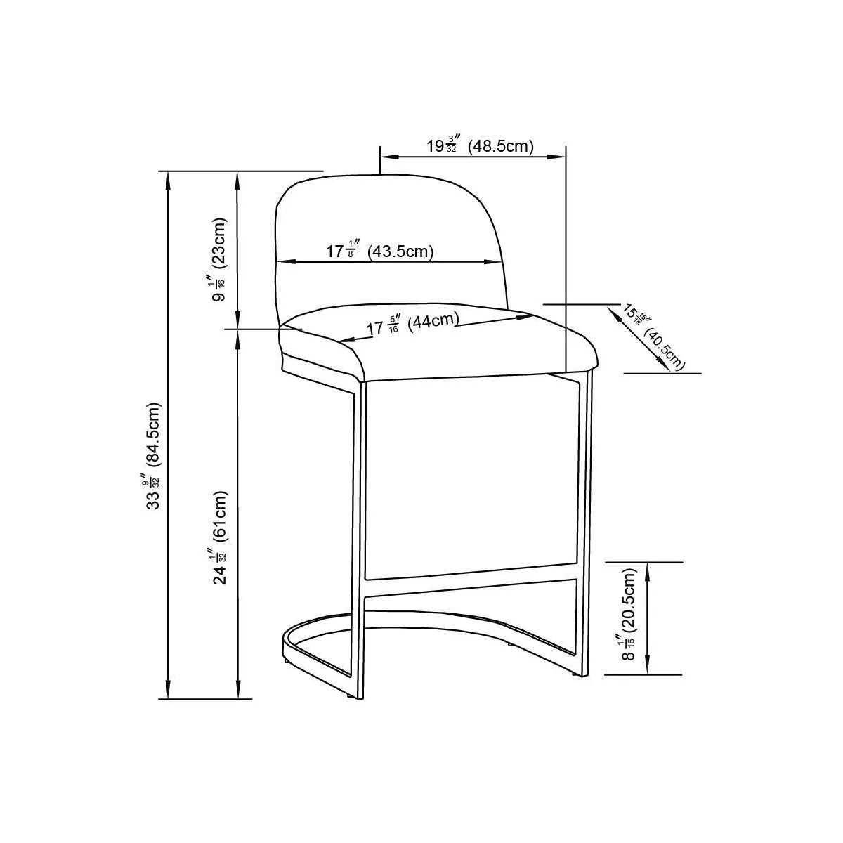 MAVA 2 Armless Upholstered Counter Height Barstool - Threshold