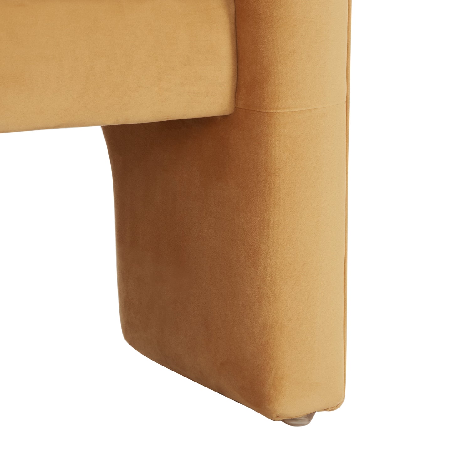 MAVA Modern Velvet Solid Accent Chair, Pumpkin Orange