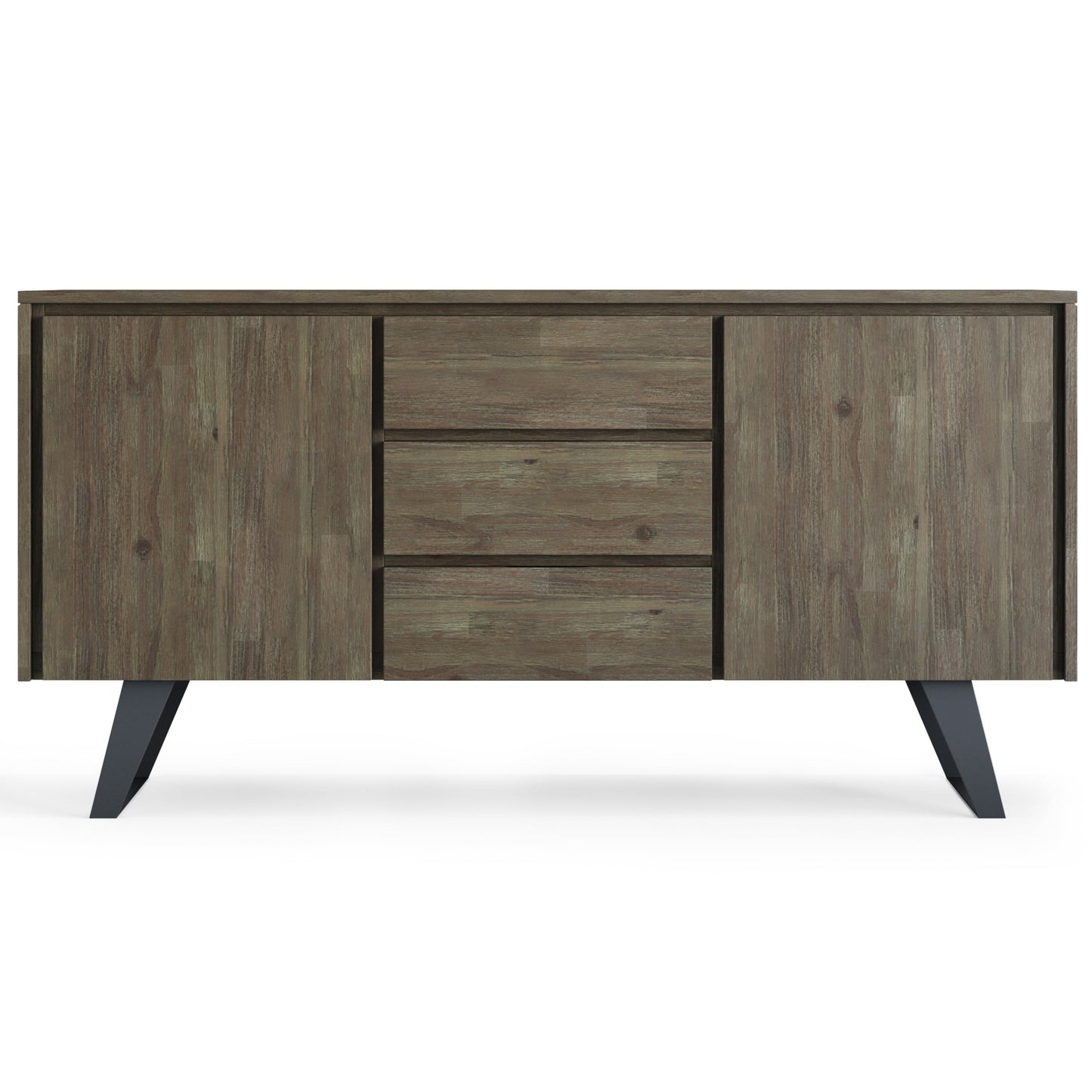 MAVA Solid Acacia Wood Sideboard Buffet in Gray