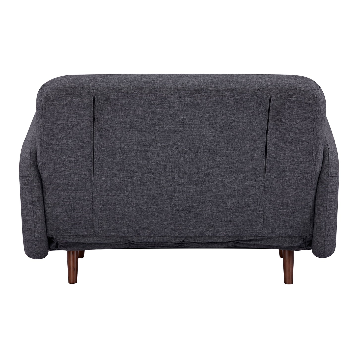 MAVA Linen Convertible Chair, Compact Futon Sleeper, Dark Gray