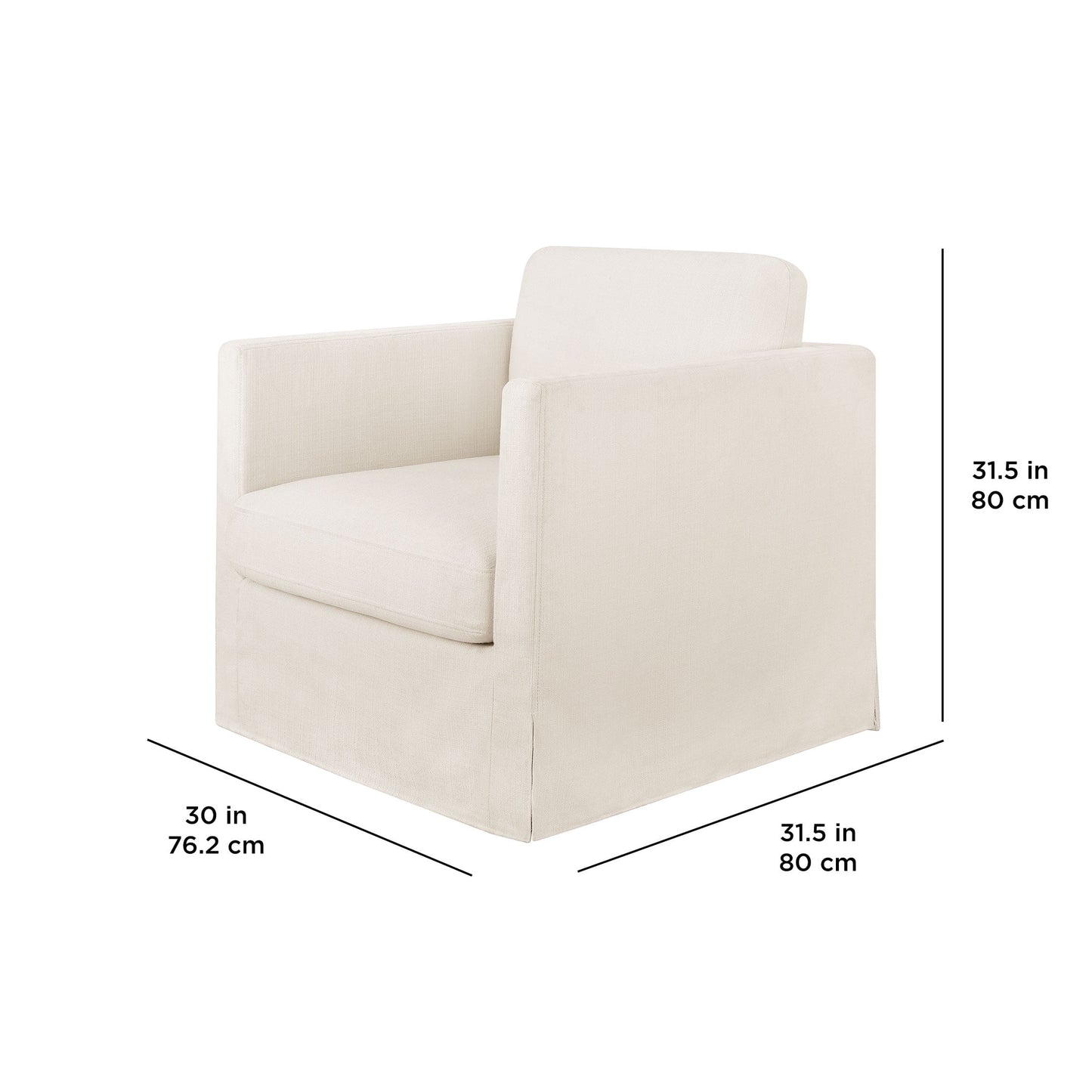 MAVA Swivel Chair, Cream, by Dave & Jenny Marrs