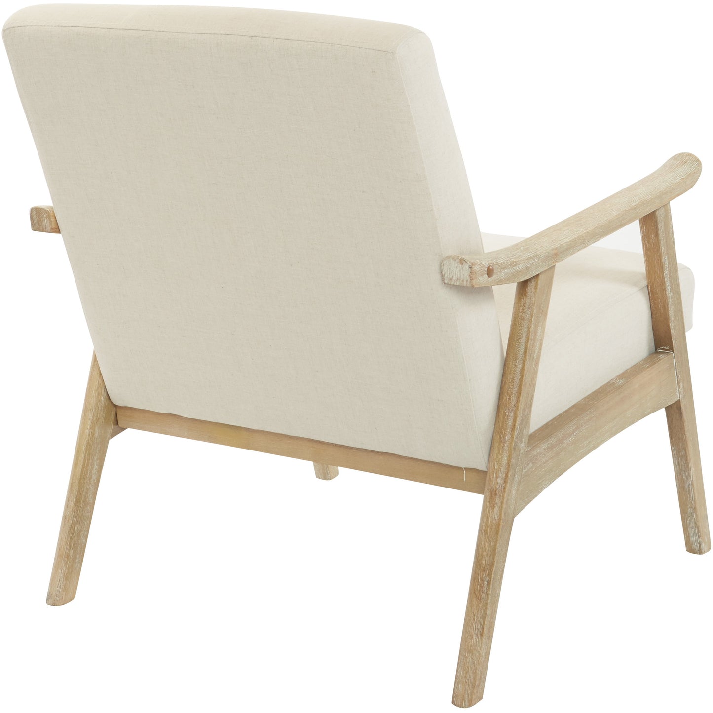 MAVA Chair in Linen Fabric with Brushed Finished Frame