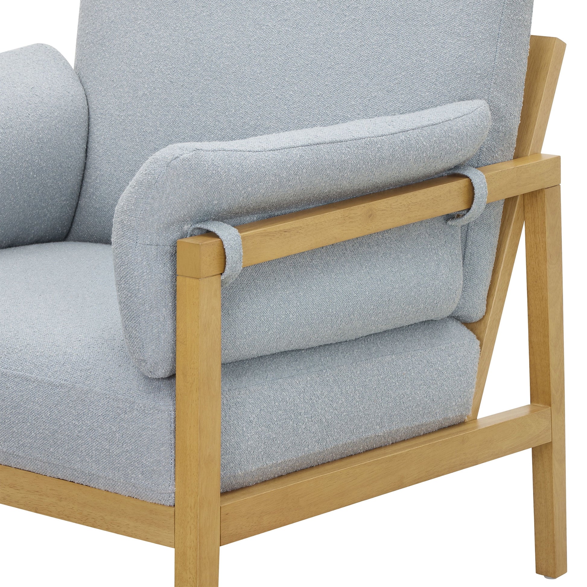 MAVA Accent Chair with Removable Cushions by Drew, Cornflower Blue