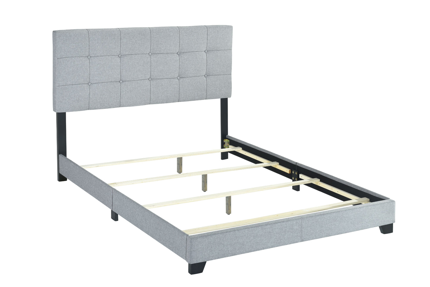 MAVA Gray Panel Bed, Queen