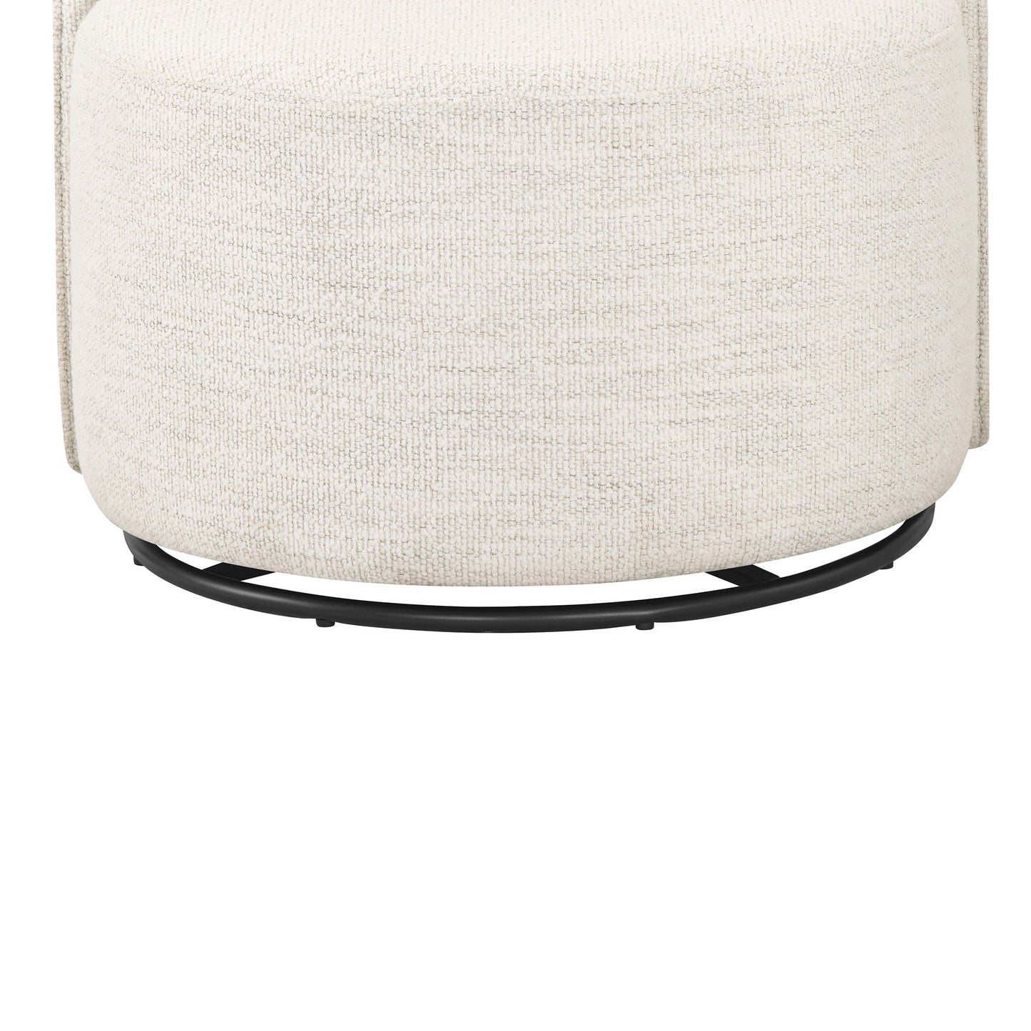 MAVA Modern Arch Swivel Chair, Cream Bouclé