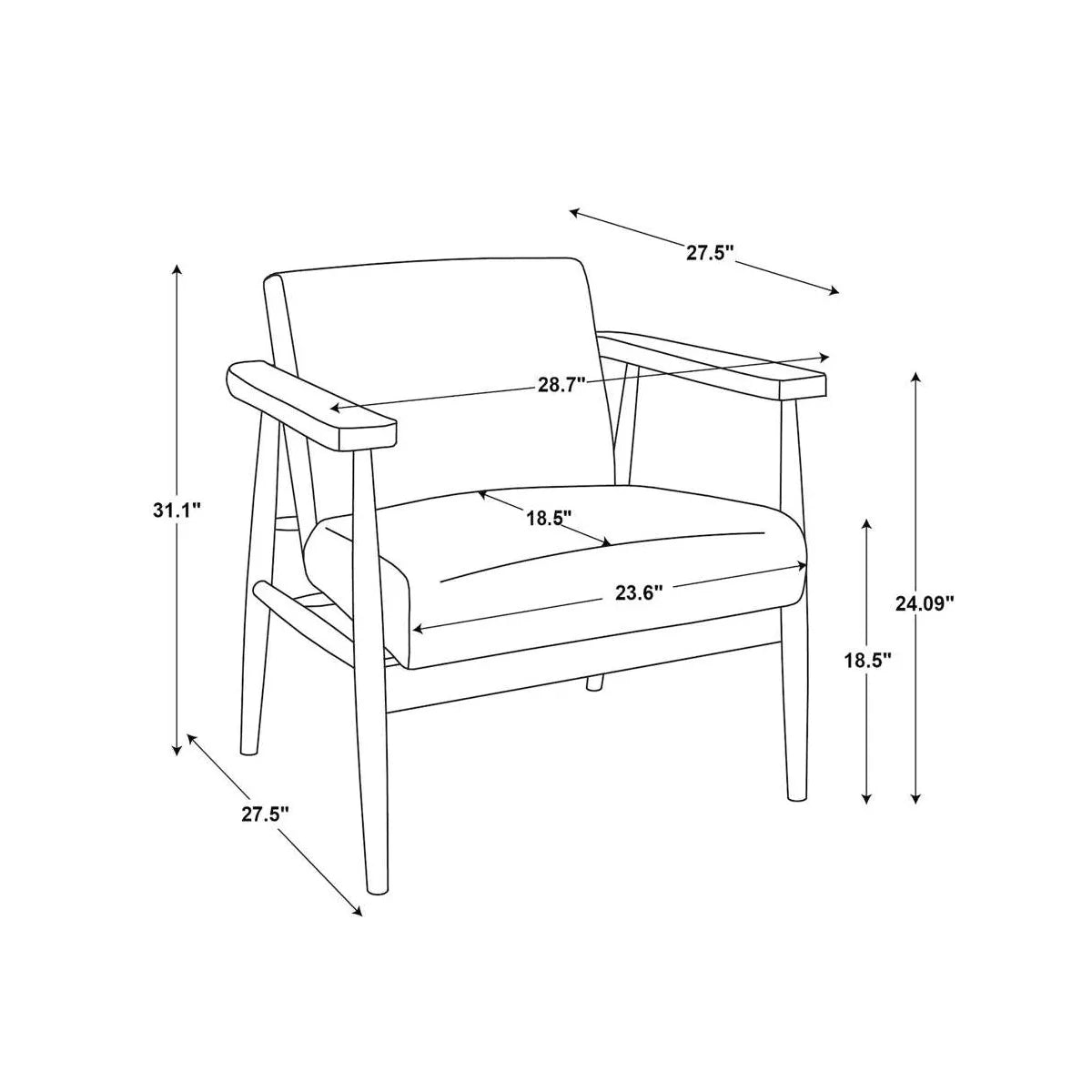 MAVA Upholstered Natural Wood Accent Chair - Hearth & Hand with Magnolia