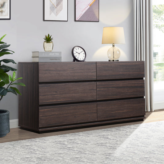 MAVA Steele 6-Drawer Dresser , Tobacco Oak Finish