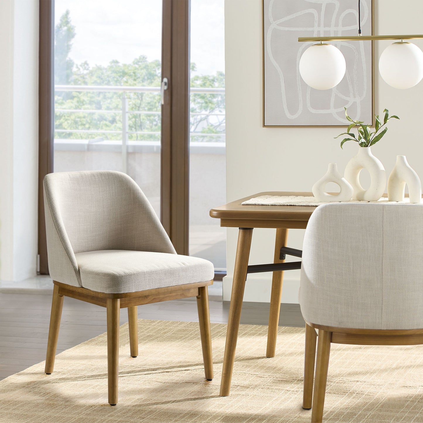 MAVA Dining Chair, Light Honey Finish