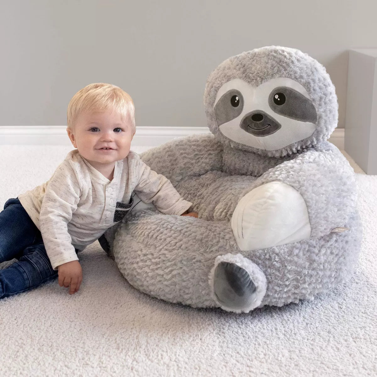 MAVA Sloth Plush Character Kids' Chair 