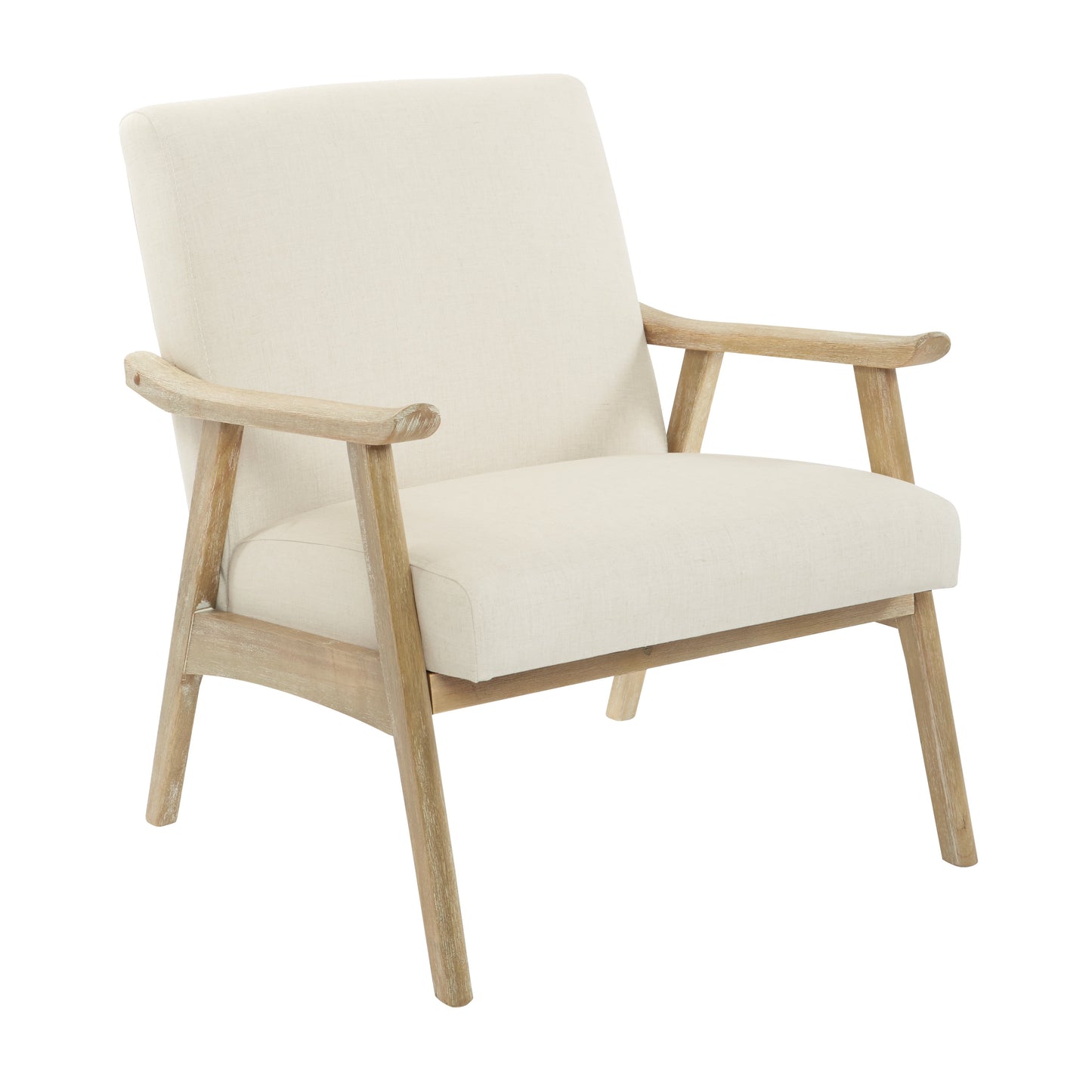 MAVA Chair in Linen Fabric with Brushed Finished Frame