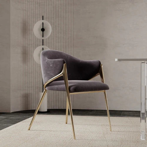 MAVA Modern Metal & Velvet Dining Chair - Chic & Versatile Seating Solution