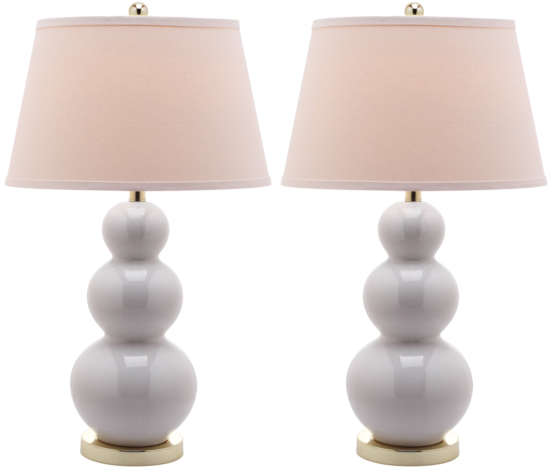 MAVA Three Gourd Table Lamp (Set of 2) | Navy |