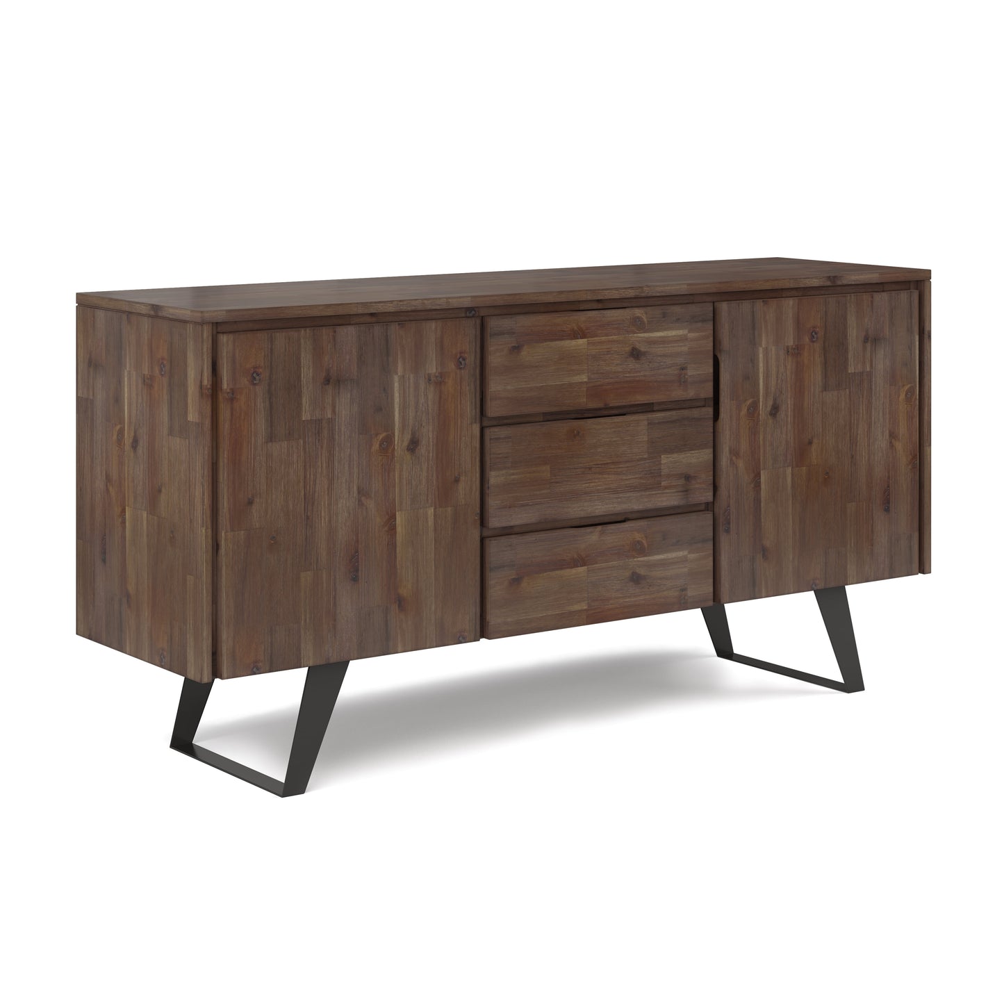 MAVA Solid Acacia Wood Sideboard Buffet in Gray