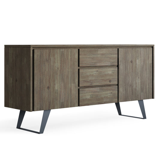 MAVA Solid Acacia Wood Sideboard Buffet in Gray