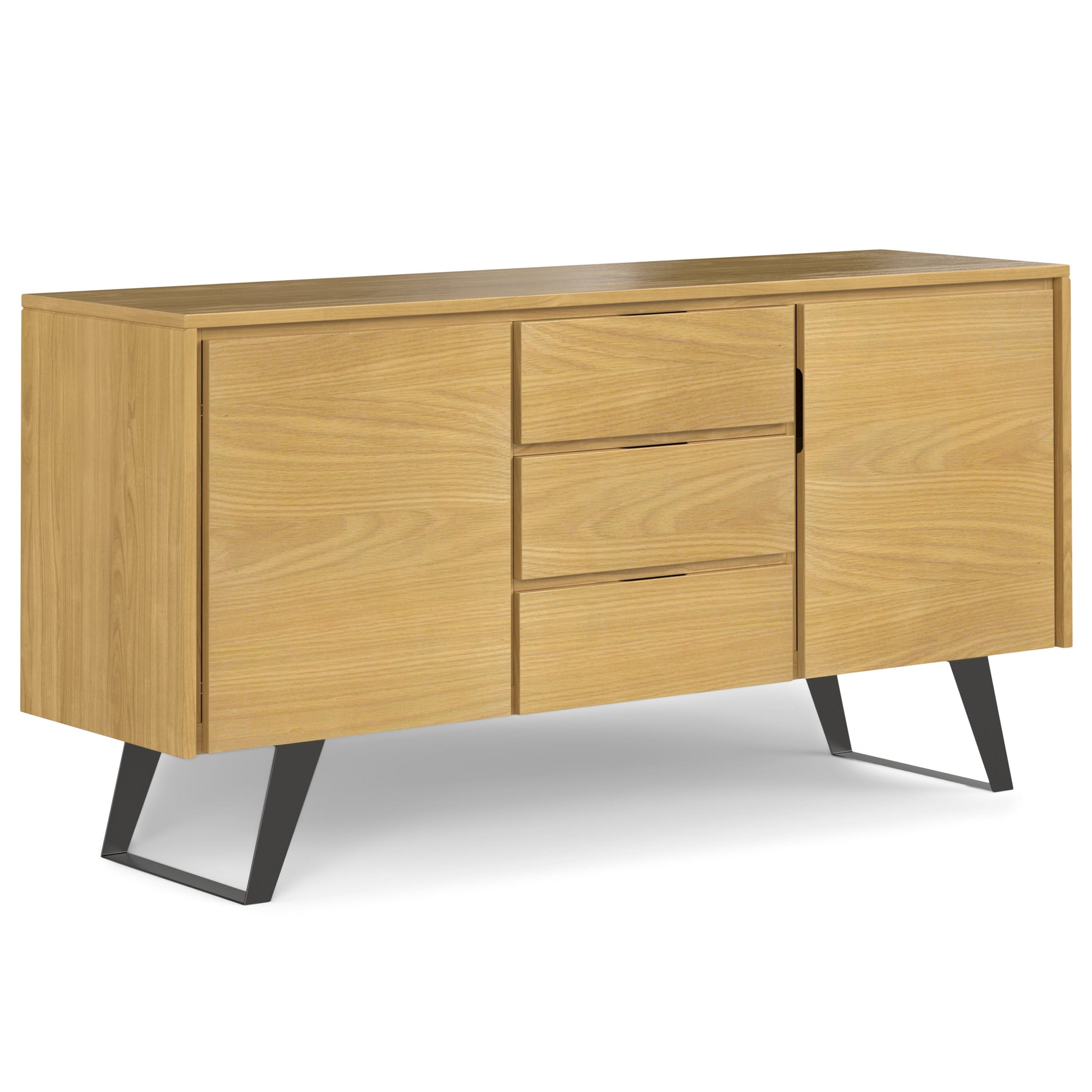 MAVA Solid Acacia Wood Sideboard Buffet in Gray