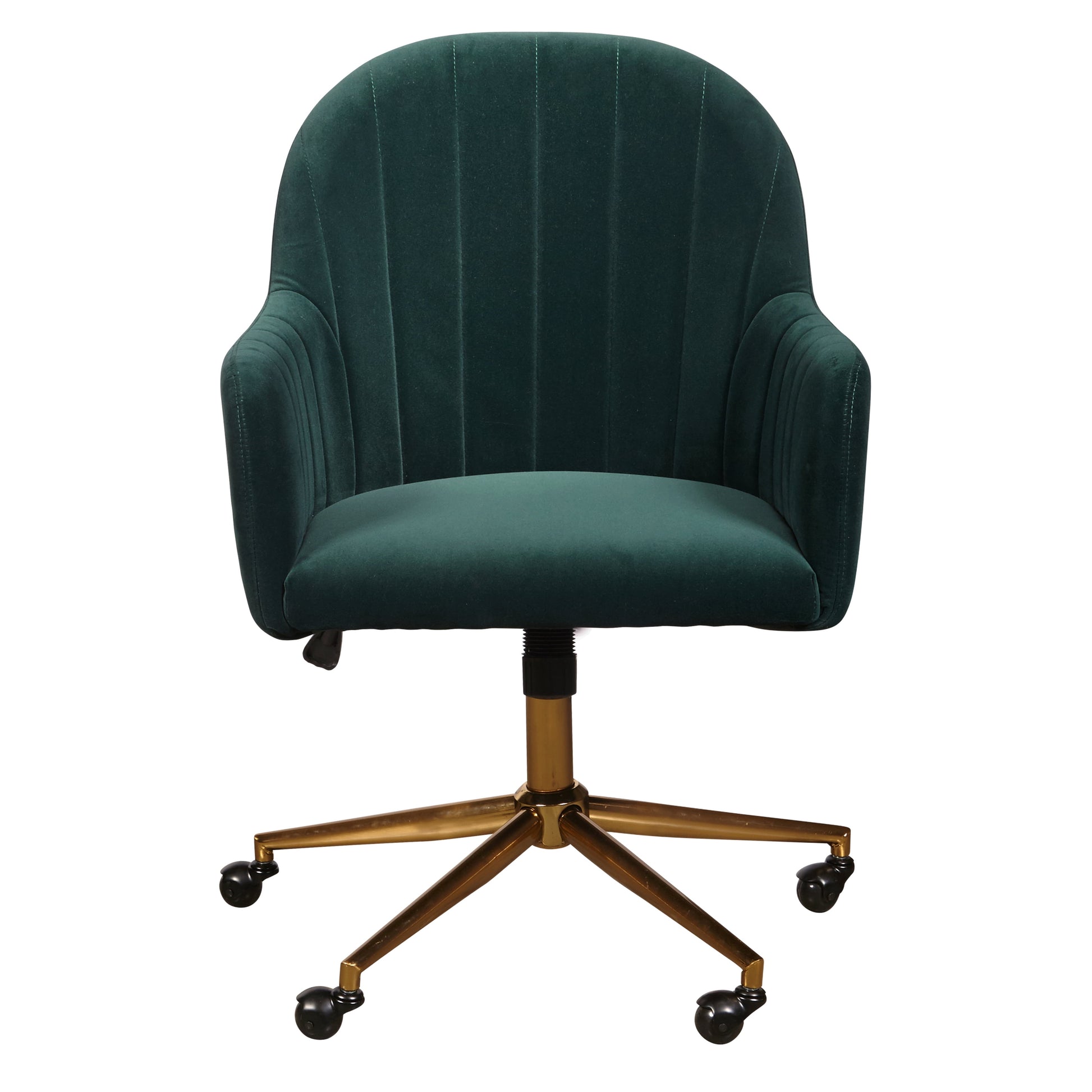 MAVA Office Chair in Emerald Green Velvet