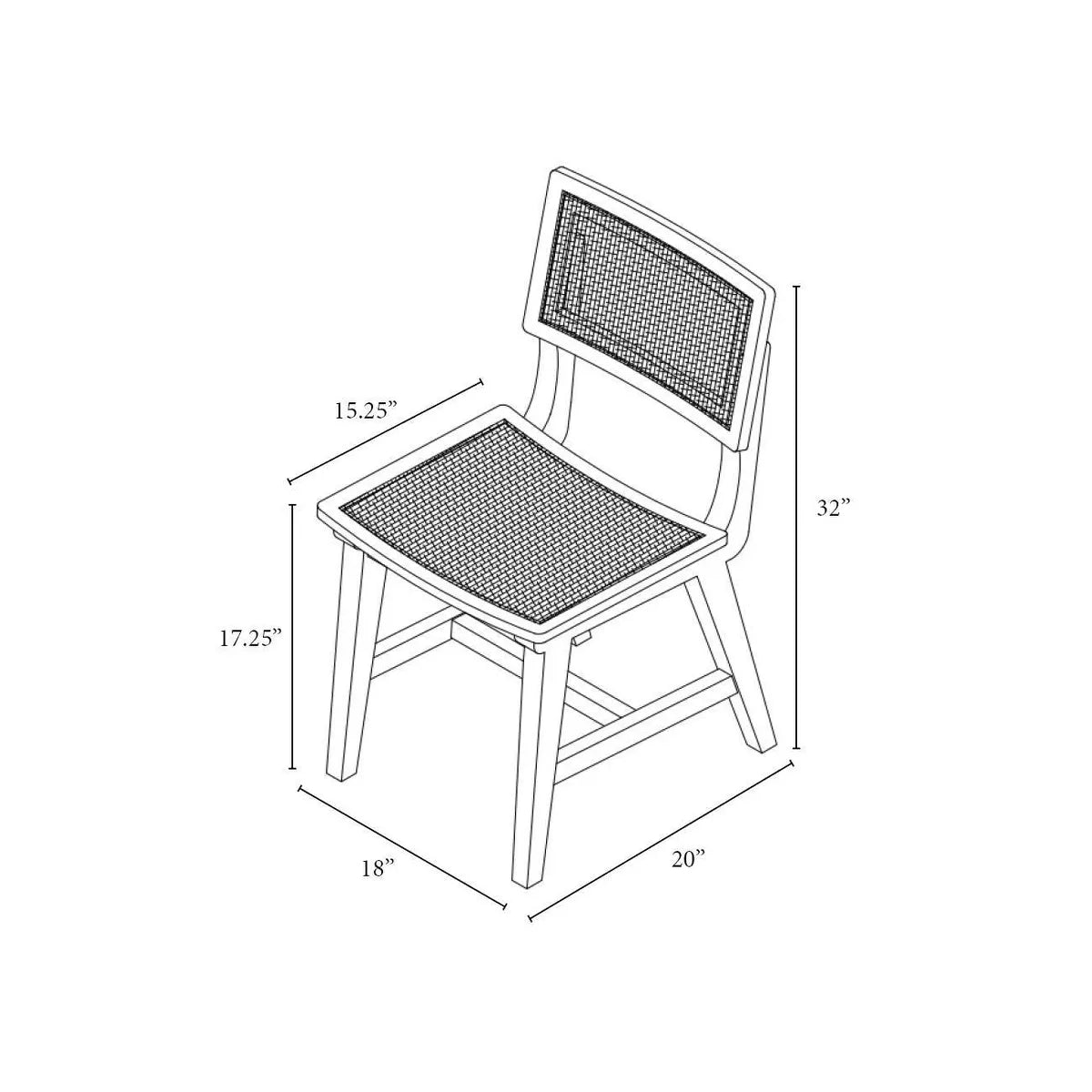 MAVA Backed Cane Dining Chair - Threshold