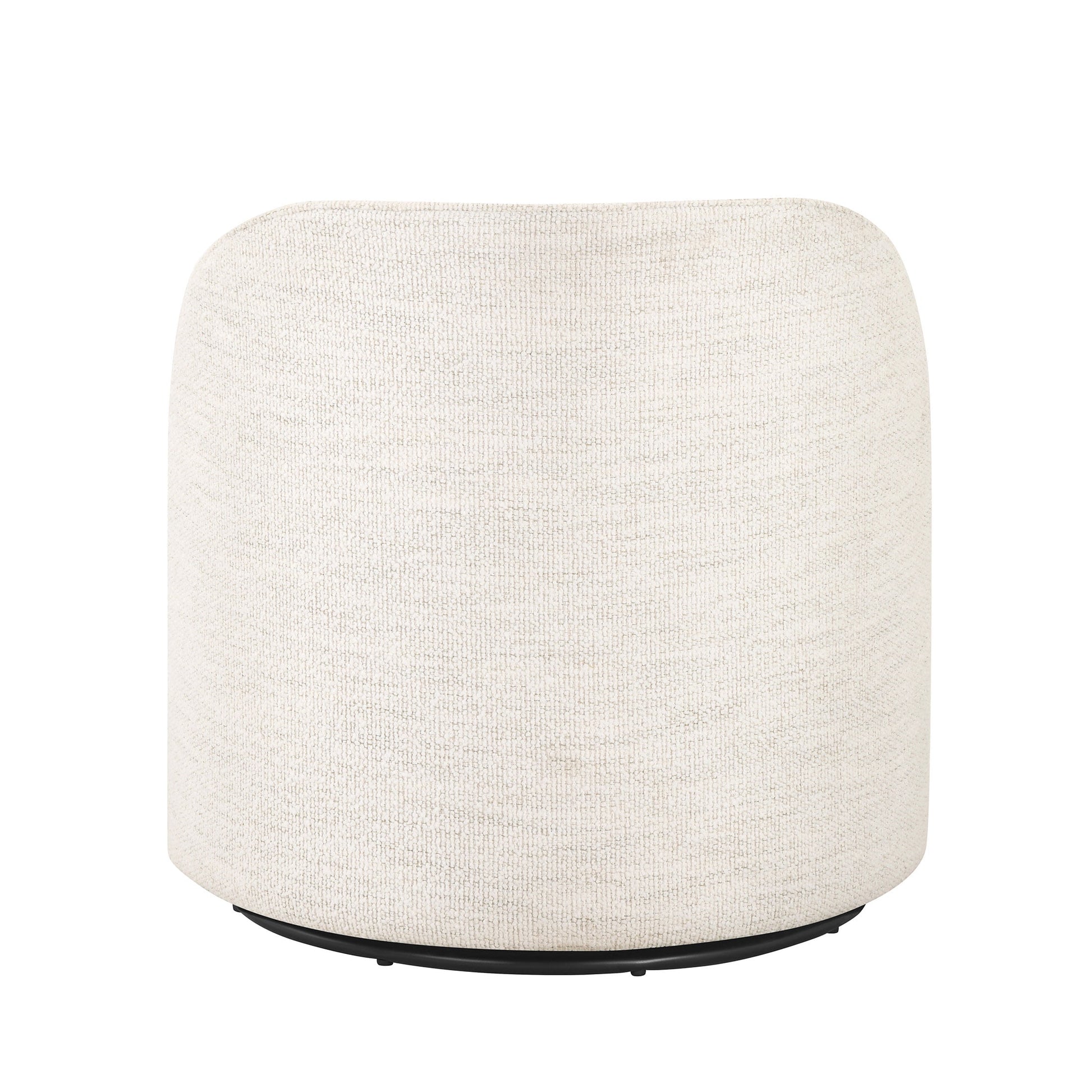 MAVA Modern Arch Swivel Chair, Cream Bouclé