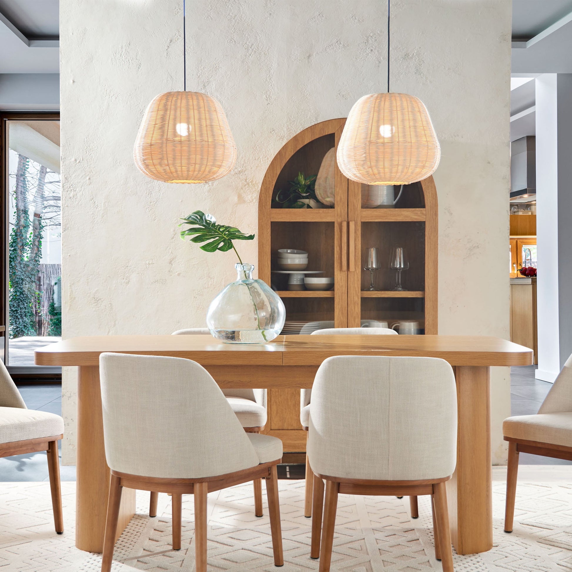 MAVA Dining Chair, Light Honey Finish