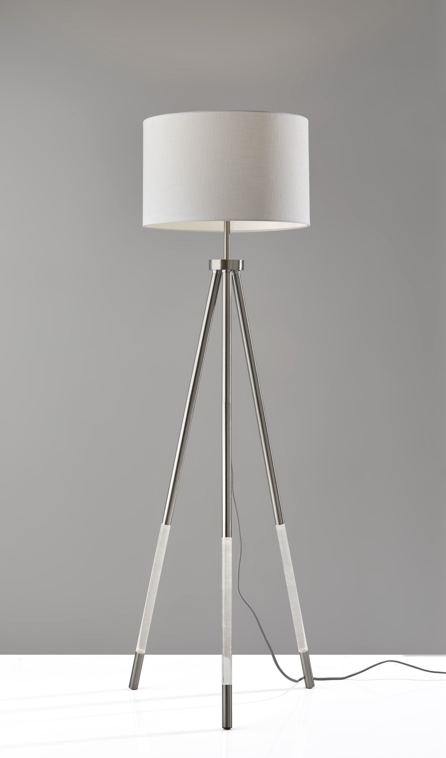 MAVA Nightlight Floor Lamp in Brushed Steel Finish