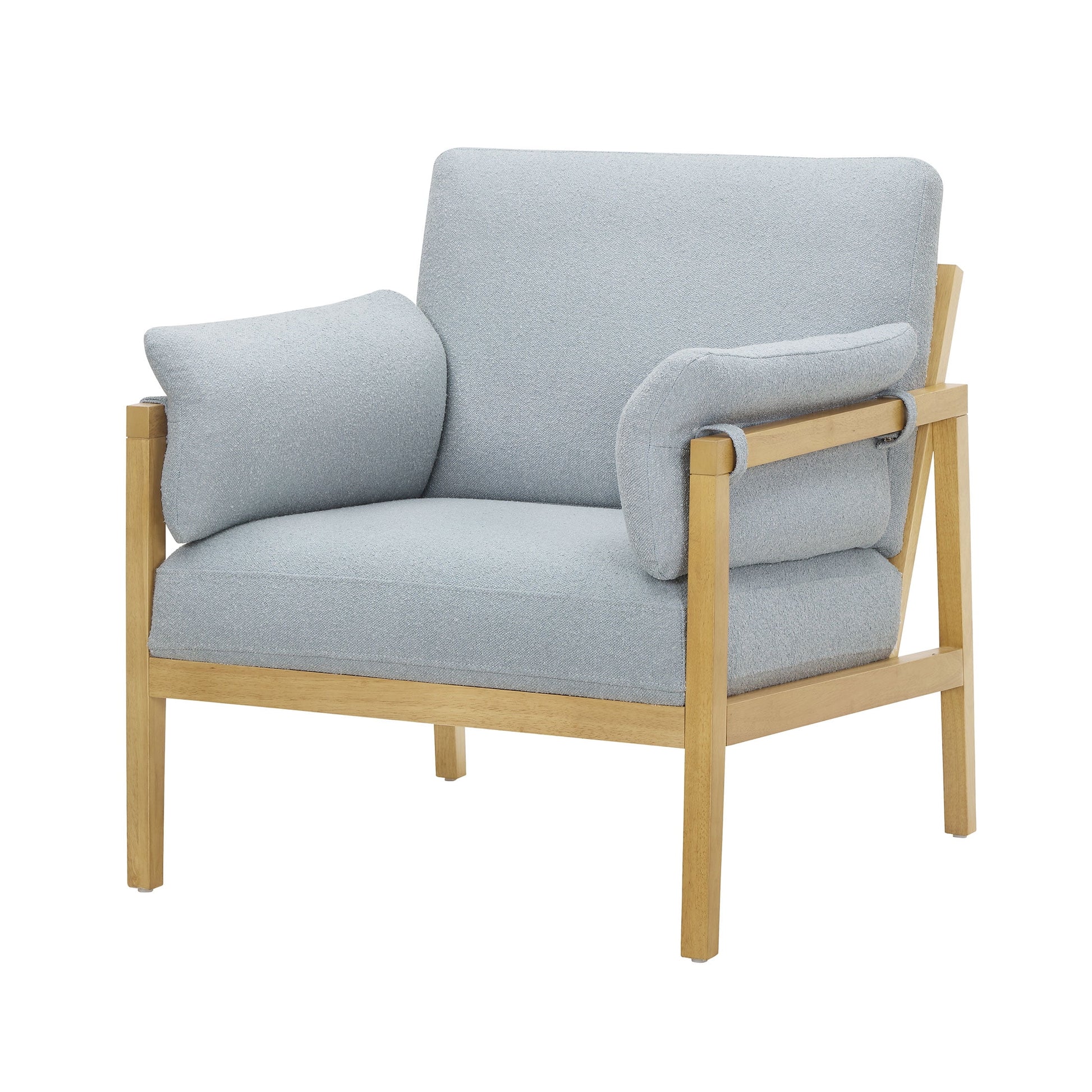 MAVA Accent Chair with Removable Cushions by Drew, Cornflower Blue