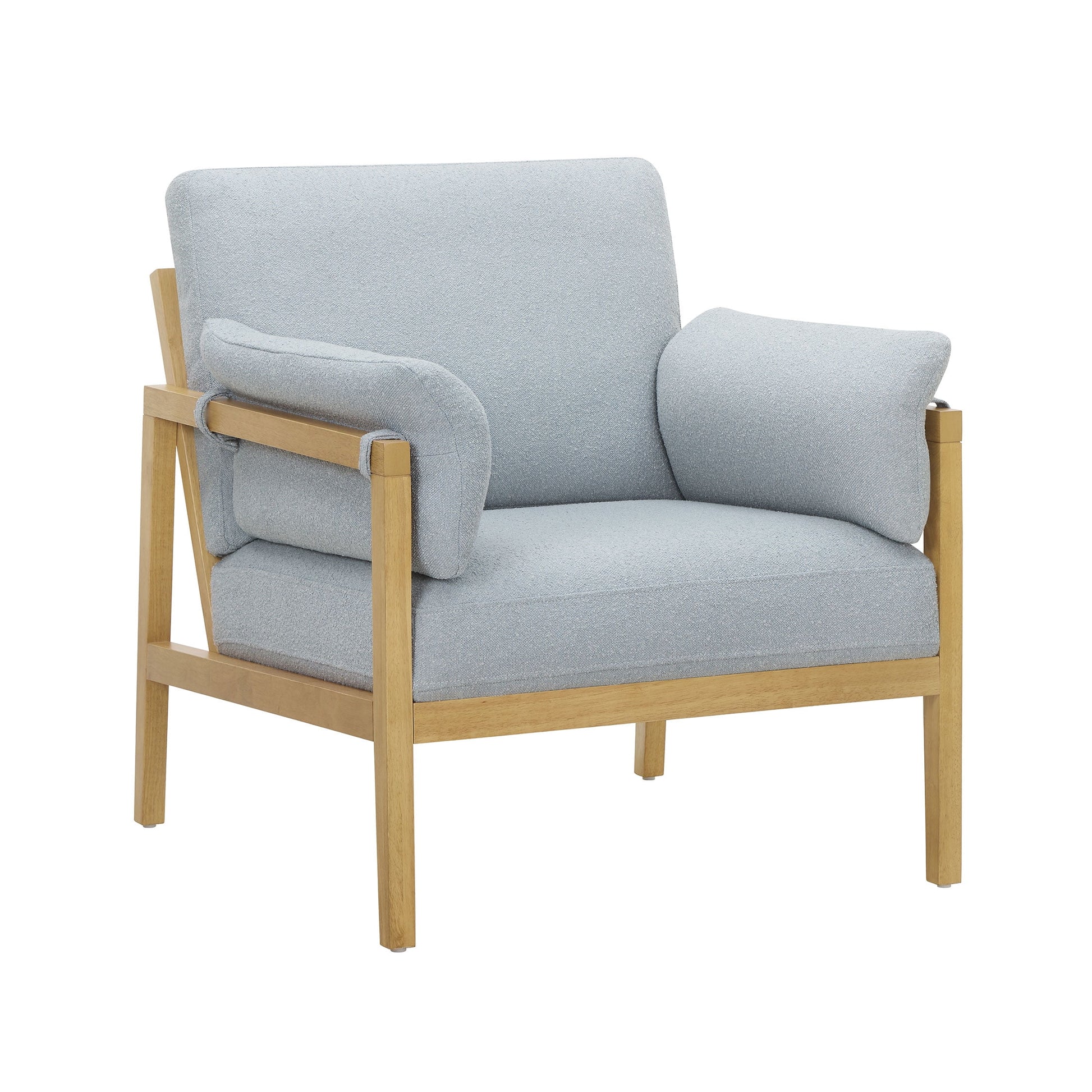 MAVA Accent Chair with Removable Cushions by Drew, Cornflower Blue