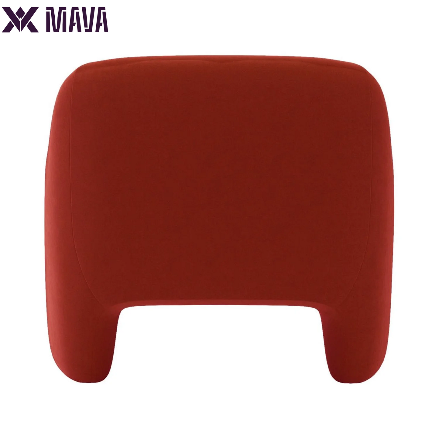 MAVA Velvet Accent Chair Rustic Red