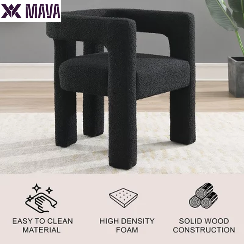 MAVA Boucle Fabric Dining Chair, Assorted Colors