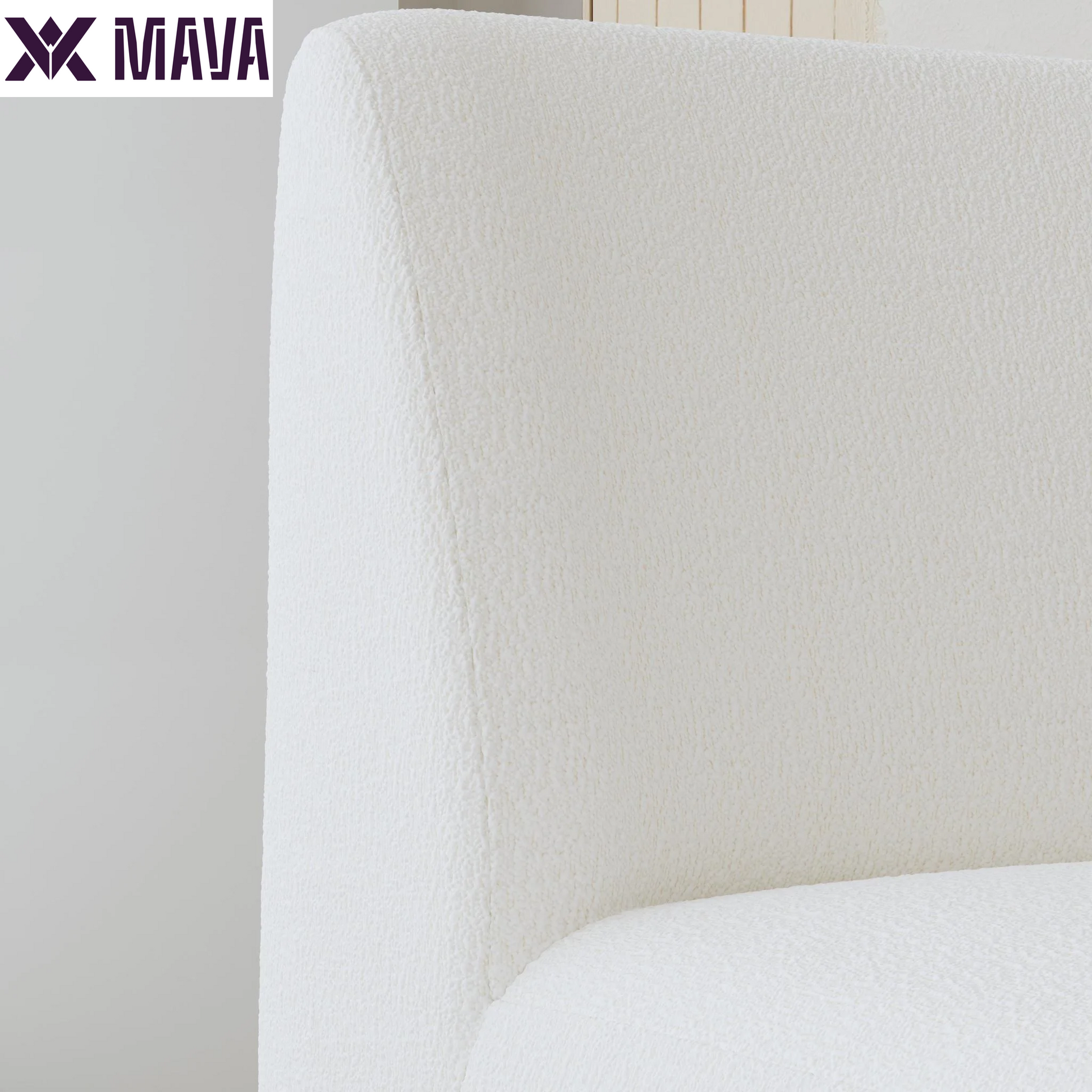 MAVA White Swivel Chair