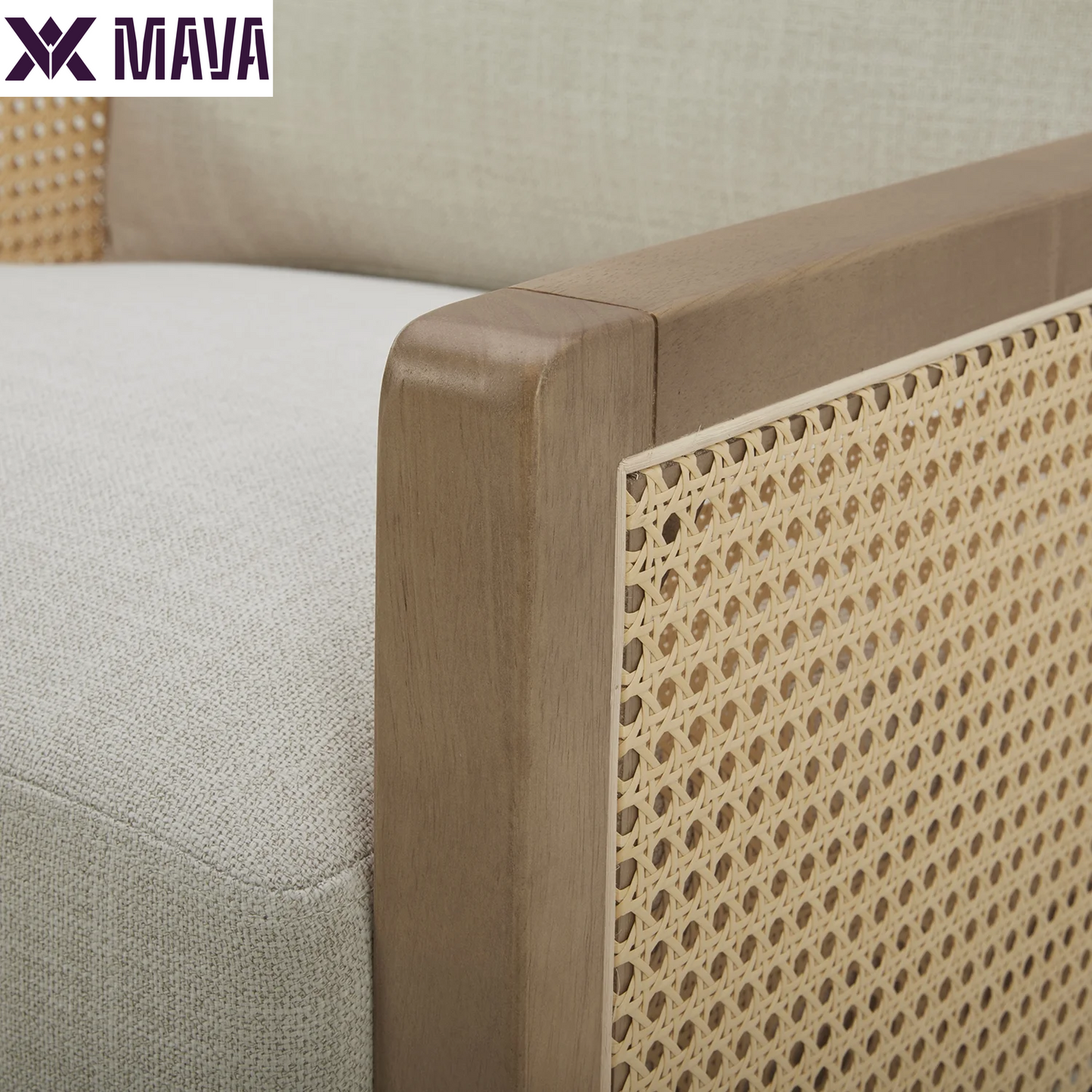 MAVA Caning Accent Chair