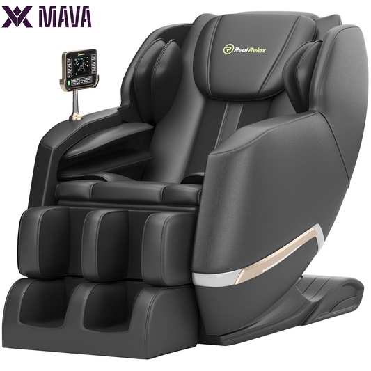 MAVA Full Body Zero Gravity Shiatsu Recliner Electric Massage Chair, Black