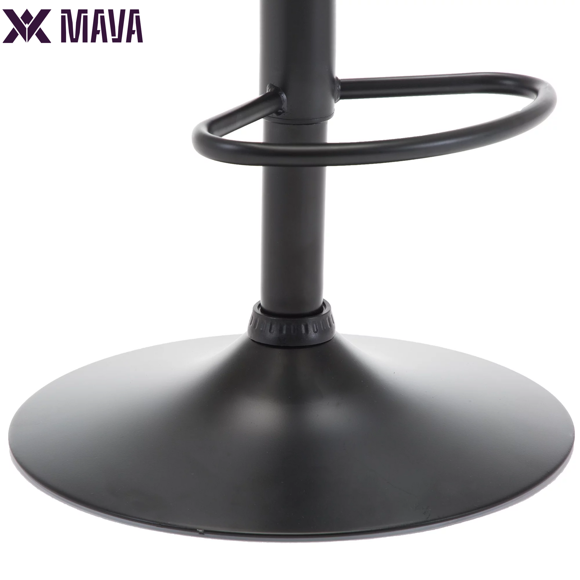 MAVA Swivel Bar Stool Adjustable-Height Barstools Modern Black Bar Chairset of 2