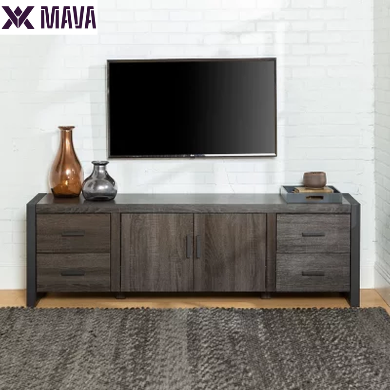 MAVA 70" Industrial TV Stand, Charcoal