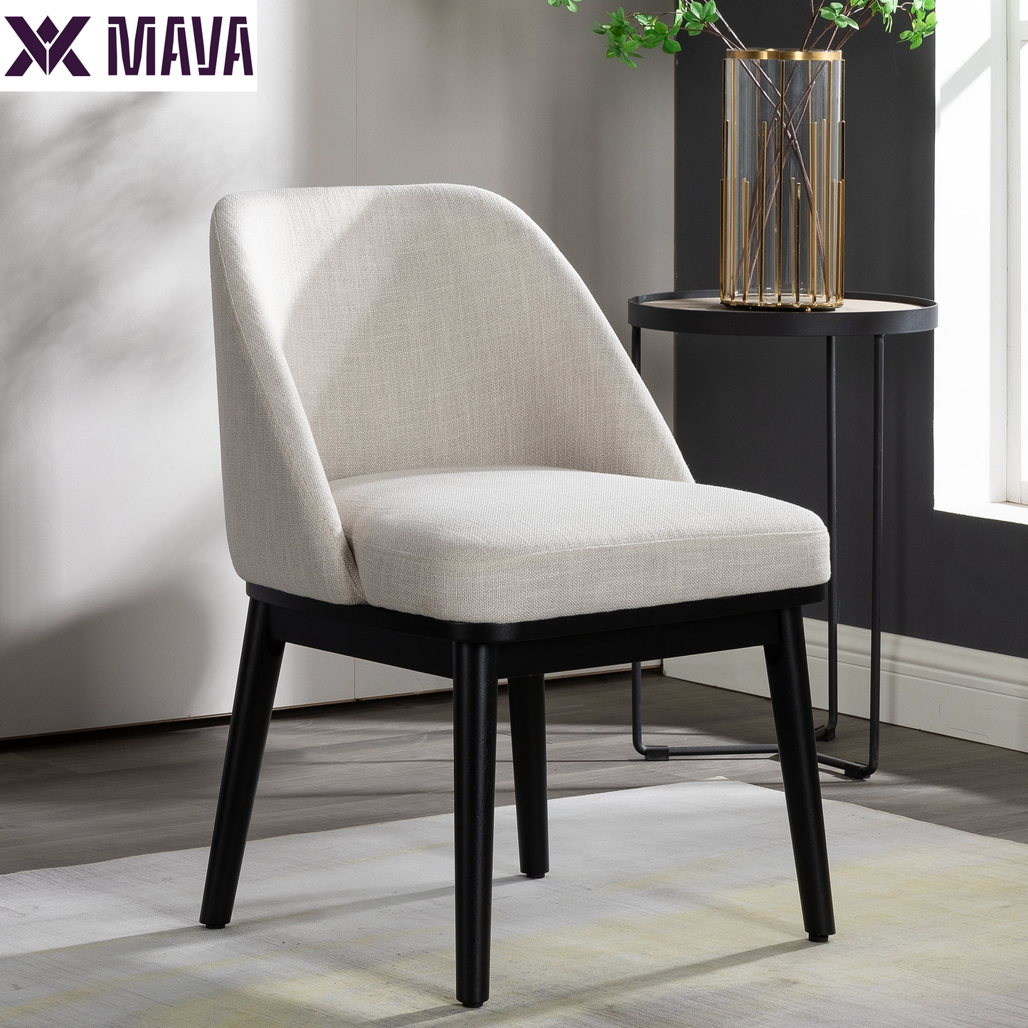 MAVA Dining Chair, Light Honey Finish