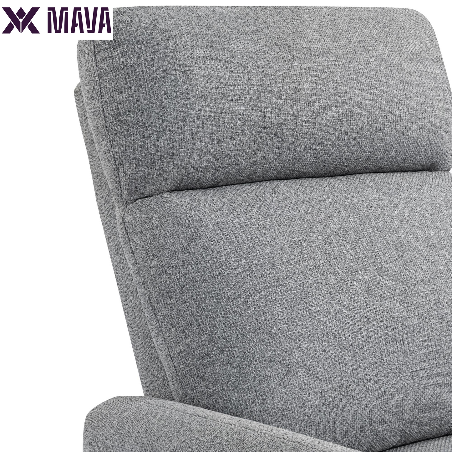 MAVA Power Recliner Chair with 8 Zone Massage and Lumbar Heat, Dark Gray Linen