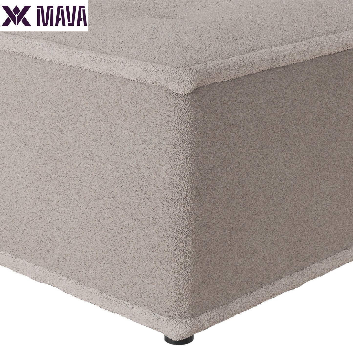 MAVA Upholstered Accent Chair, Textured Taupe Fabric