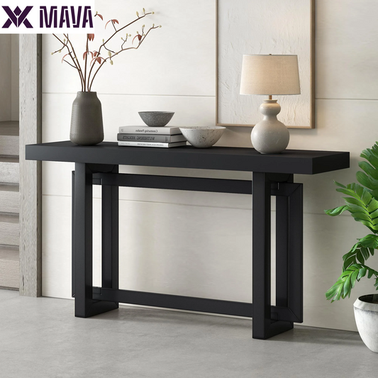 MAVA Modern and Industrial Console Table Sofa Table, Extra Long Entryway Table for Hallway Living Room