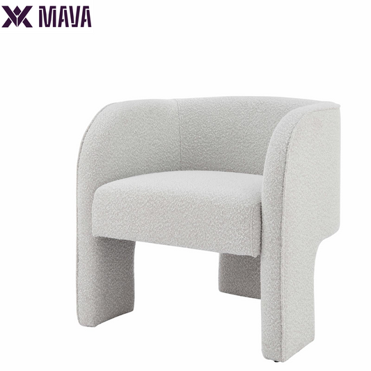 MAVA 18" Fabric Plywood Accent Arm Chair in Black