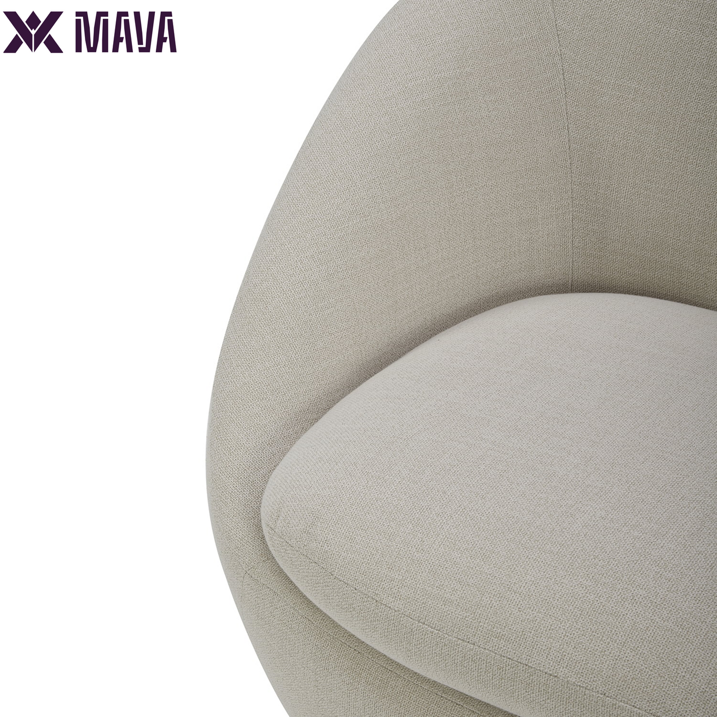 MAVA Swivel Chair, Linen