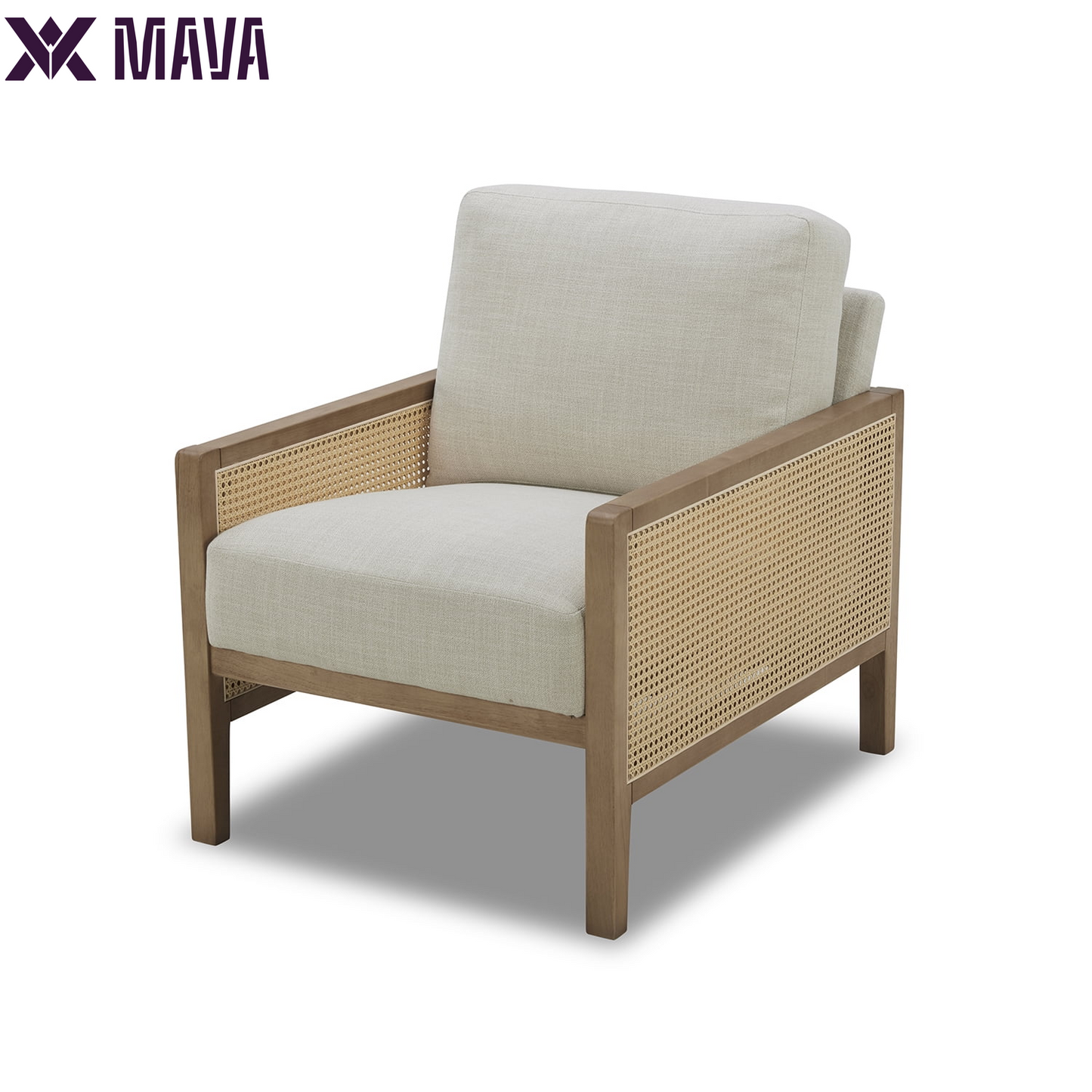 MAVA Caning Accent Chair