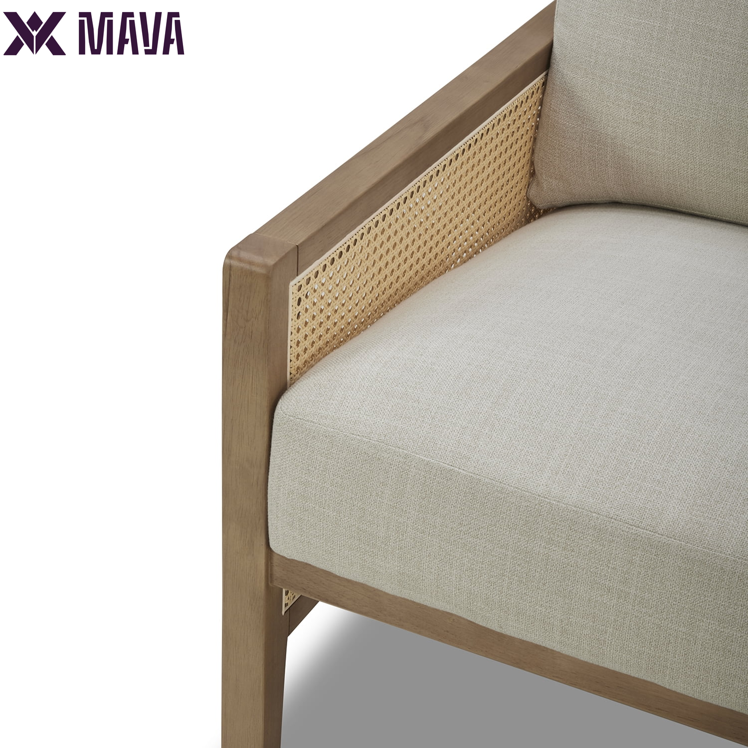 MAVA Caning Accent Chair