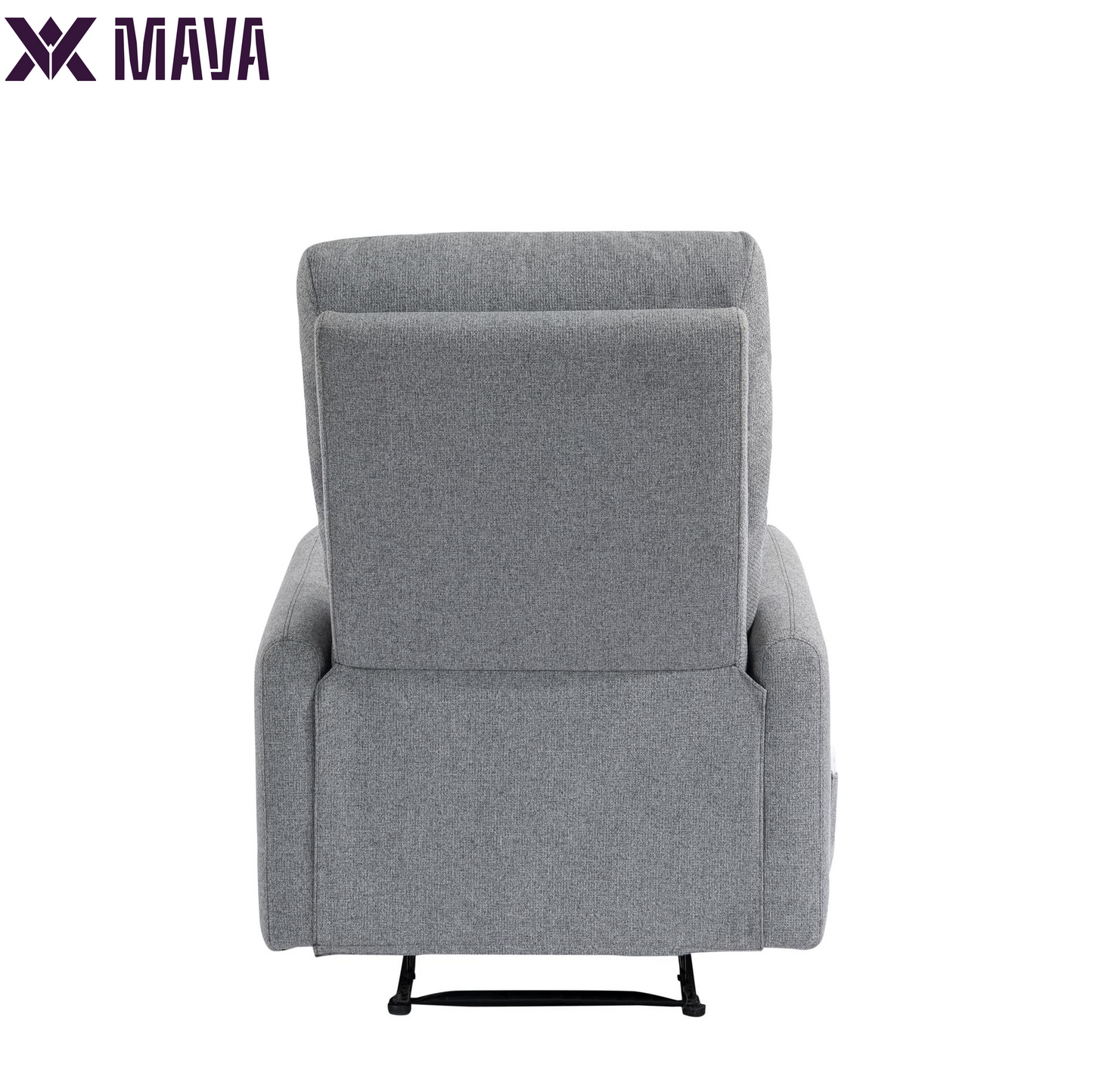 MAVA Power Recliner Chair with 8 Zone Massage and Lumbar Heat, Dark Gray Linen