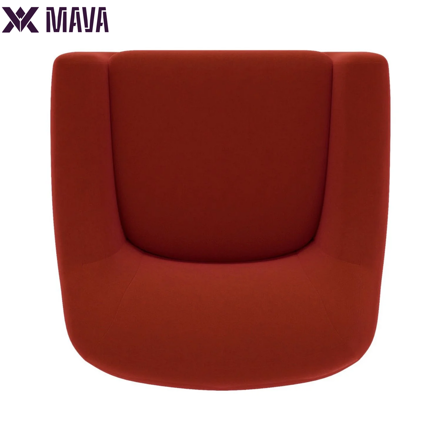 MAVA Velvet Accent Chair Rustic Red