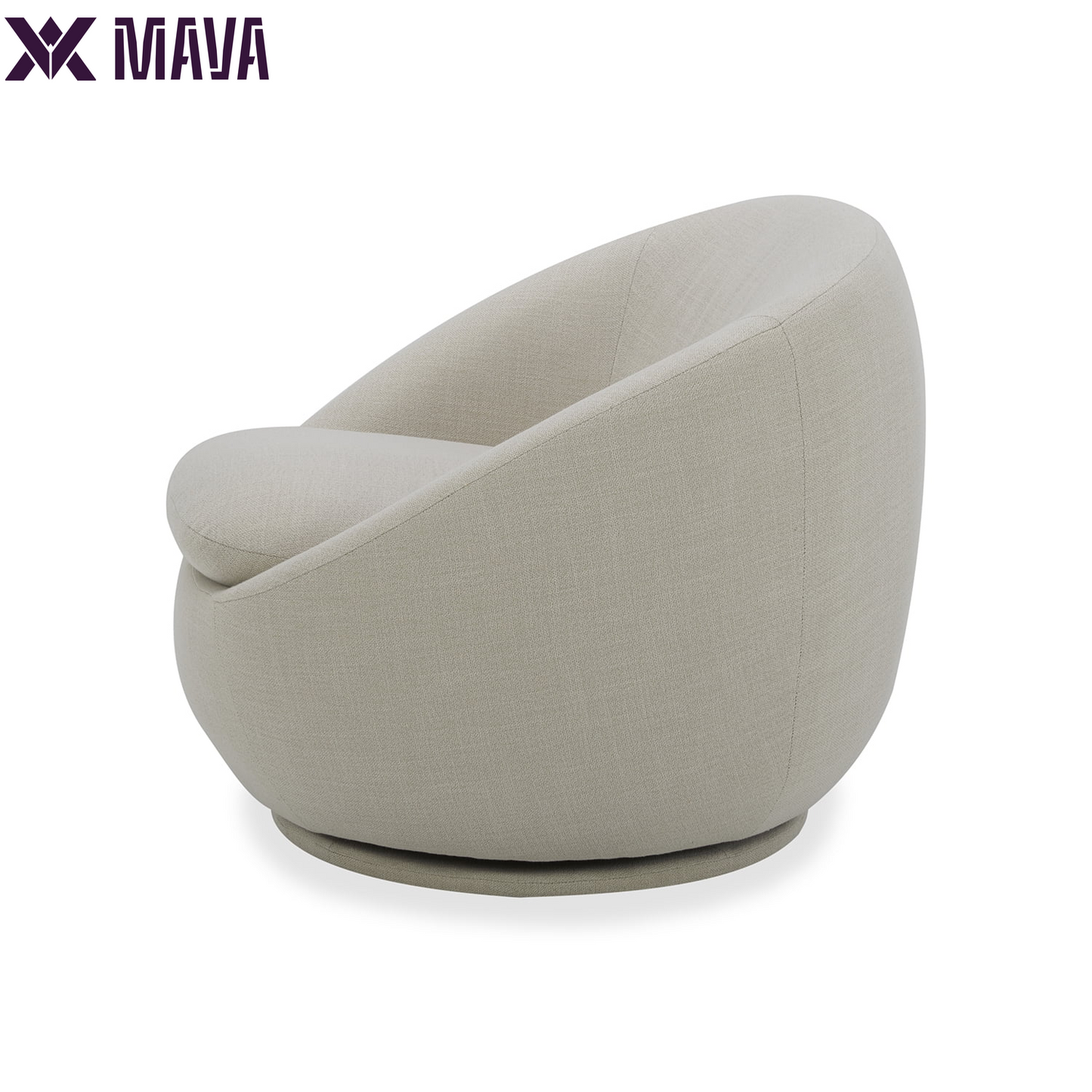 MAVA Swivel Chair, Linen