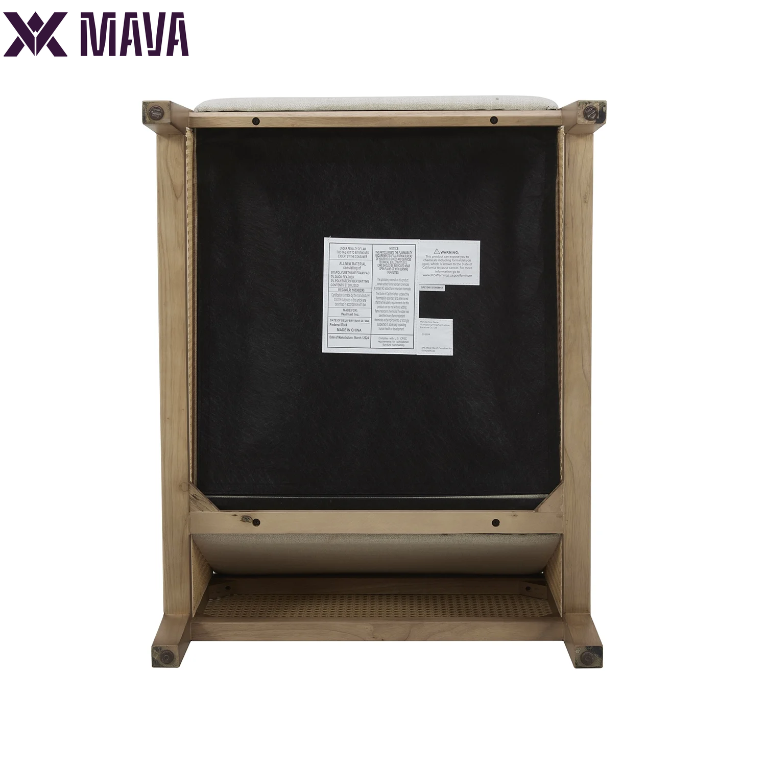 MAVA Caning Accent Chair