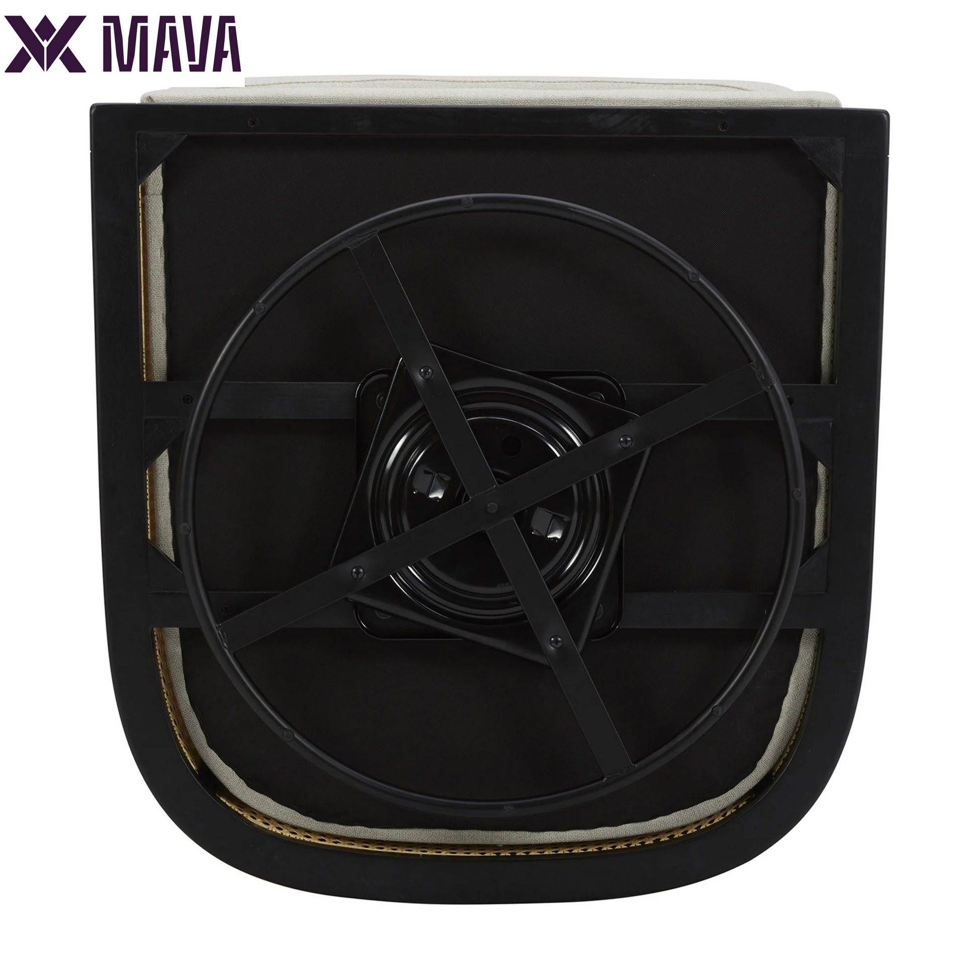 MAVA Cane Swivel Chair